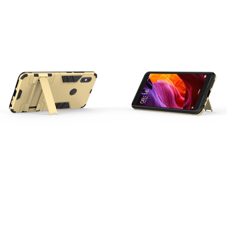 Accessoire De Protection De Béquille Hybride PC + TPU Hybride Pour Xiaomi Mi 6X / Redmi Note 5 Pro - Or-5