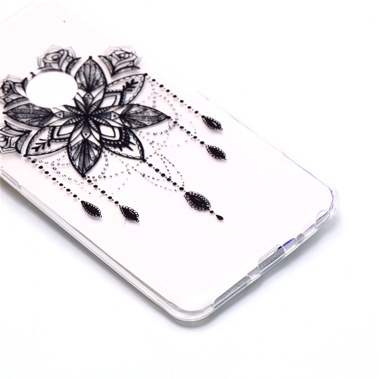 Pattern Printing TPU Phone Cover for Xiaomi Redmi Note 5 Pro (Dual Camera) / Redmi Note 5 (China) - Black Flower-3
