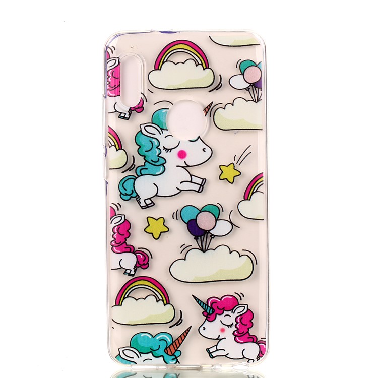 Pattern Printing TPU Gel Phone Casing for Xiaomi Redmi Note 5 Pro (Dual Camera) / Redmi Note 5 (China) - Cloud and Unicorn-2