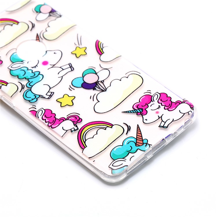 Pattern Printing TPU Gel Phone Casing for Xiaomi Redmi Note 5 Pro (Dual Camera) / Redmi Note 5 (China) - Cloud and Unicorn-3