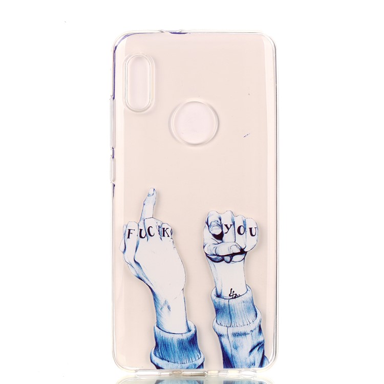 Pattern Printing TPU Cell Phone Cover for Xiaomi Redmi Note 5 Pro (Dual Camera) / Redmi Note 5 (China) - FUCK Pattern-2