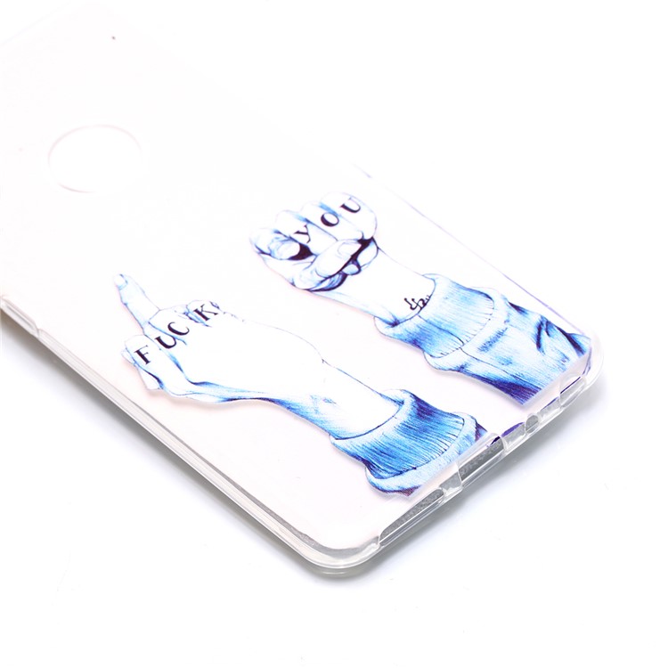 Pattern Printing TPU Cell Phone Cover for Xiaomi Redmi Note 5 Pro (Dual Camera) / Redmi Note 5 (China) - FUCK Pattern-3