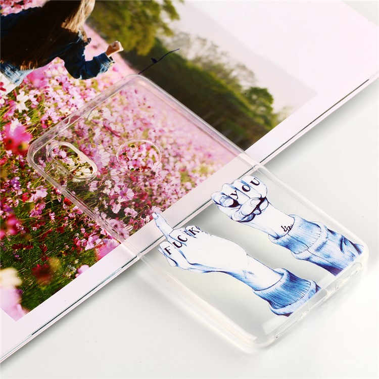Pattern Printing TPU Cell Phone Cover for Xiaomi Redmi Note 5 Pro (Dual Camera) / Redmi Note 5 (China) - FUCK Pattern-5