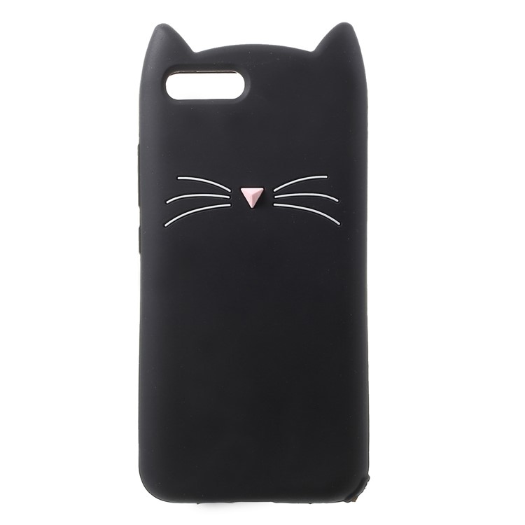 3D Mustache Cat Silicone Case Phone Cover for Xiaomi Mi 6 - Black-2