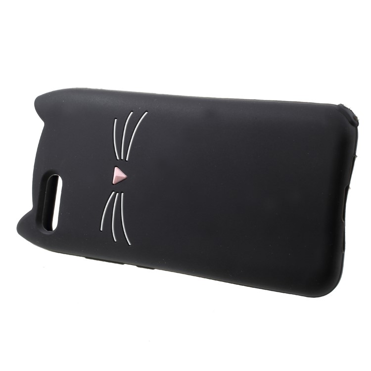 3D Mustache Cat Silicone Case Phone Cover for Xiaomi Mi 6 - Black-3