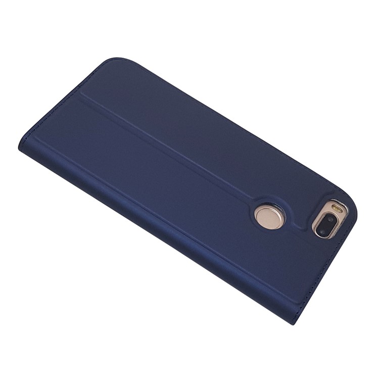 Auto-absorbed Magnetic Leather Protective Cover with Card Holder for Xiaomi Mi A1 / 5X - Dark Blue-5