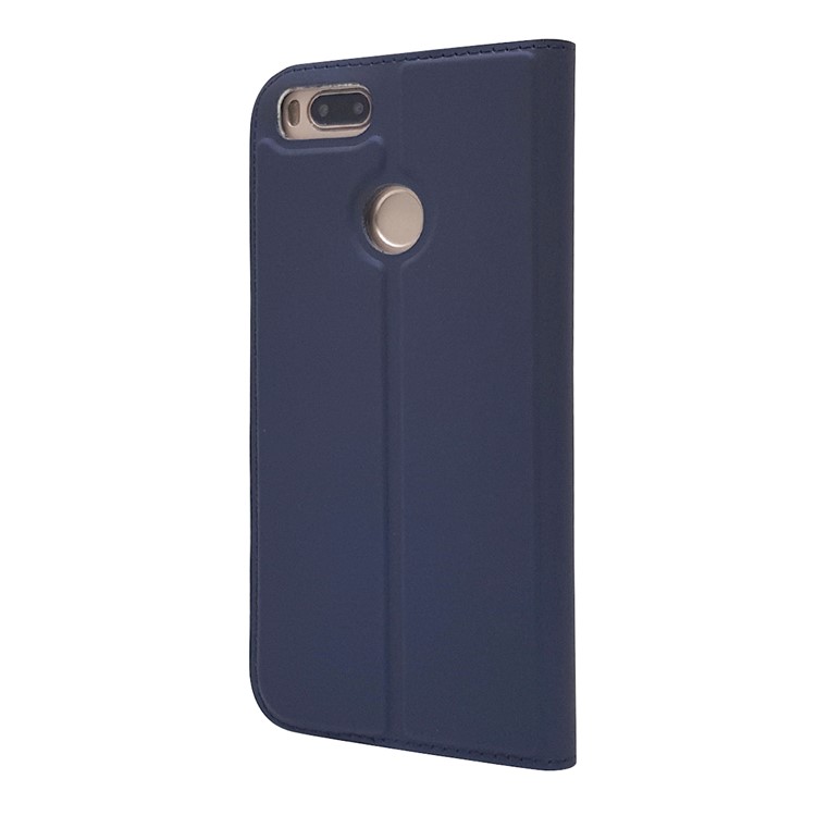 Auto-absorbed Magnetic Leather Protective Cover with Card Holder for Xiaomi Mi A1 / 5X - Dark Blue-9