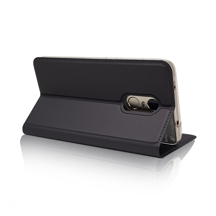 Magnetic Adsorption Card Holder PU Leather Case for Xiaomi Redmi Note 4X - Black-6