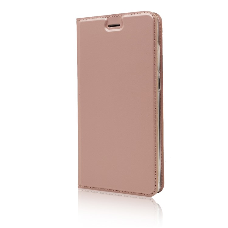 Magnetic Adsorption Card Holder PU Leather Stand Cover for Xiaomi Redmi Note 4X - Rose Gold-8