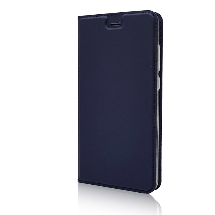 Magnetic Adsorption PU Leather Card Holder Mobile Casing for Xiaomi Redmi Note 4X - Dark Blue-7