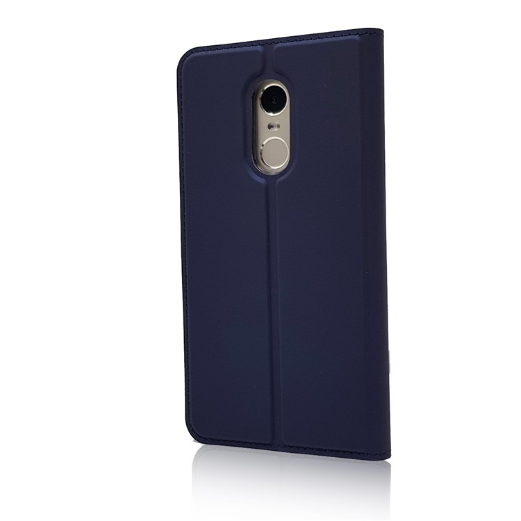 Magnetic Adsorption PU Leather Card Holder Mobile Casing for Xiaomi Redmi Note 4X - Dark Blue-8