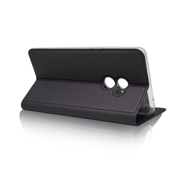 Magnetic Adsorption Leather Card Holder Case for Xiaomi Mi Mix 2 - Black-6