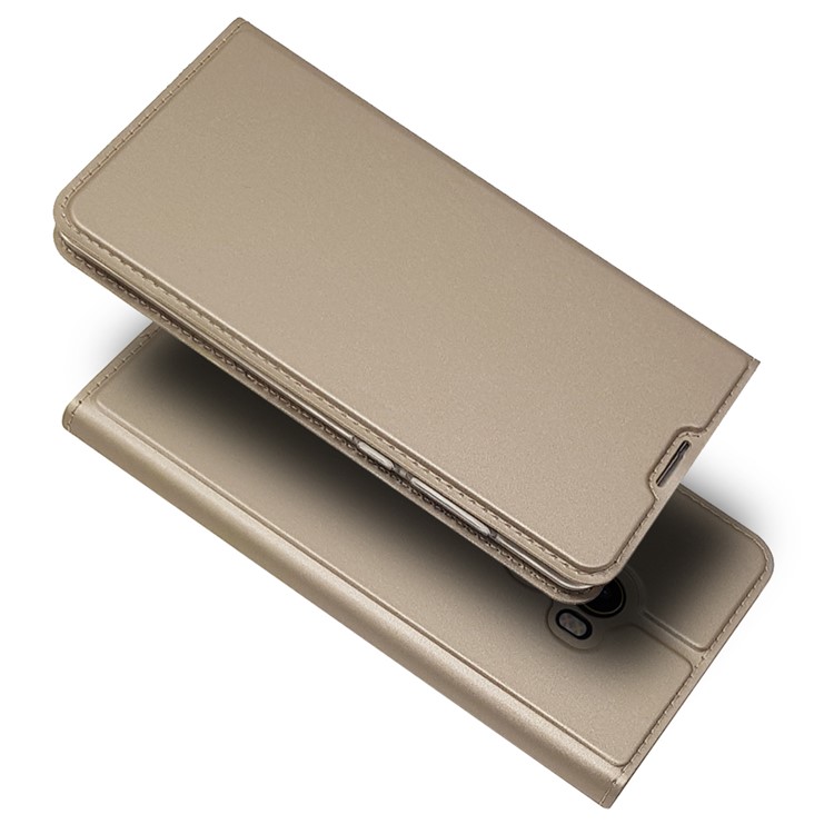 Magnetic Adsorption Leather Card Holder Shell Case for Xiaomi Mi Mix 2 - Gold-2