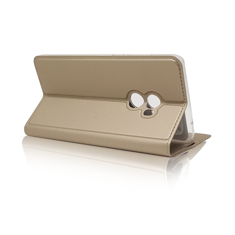 Magnetic Adsorption Leather Card Holder Shell Case for Xiaomi Mi Mix 2 - Gold-6
