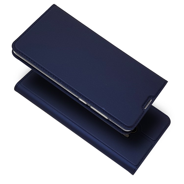 Magnetic Adsorption Leather Stand Case with Card Slot for Xiaomi Mi Mix 2 - Dark Blue-2