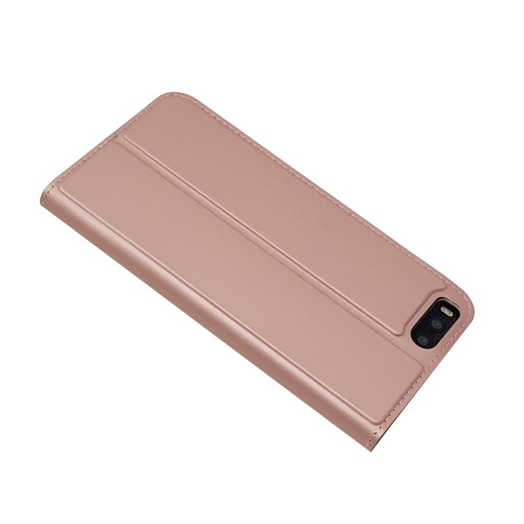 Magnetic Adsorption PU Leather Card Holder Case for Xiaomi Mi Note 3 - Rose Gold-4