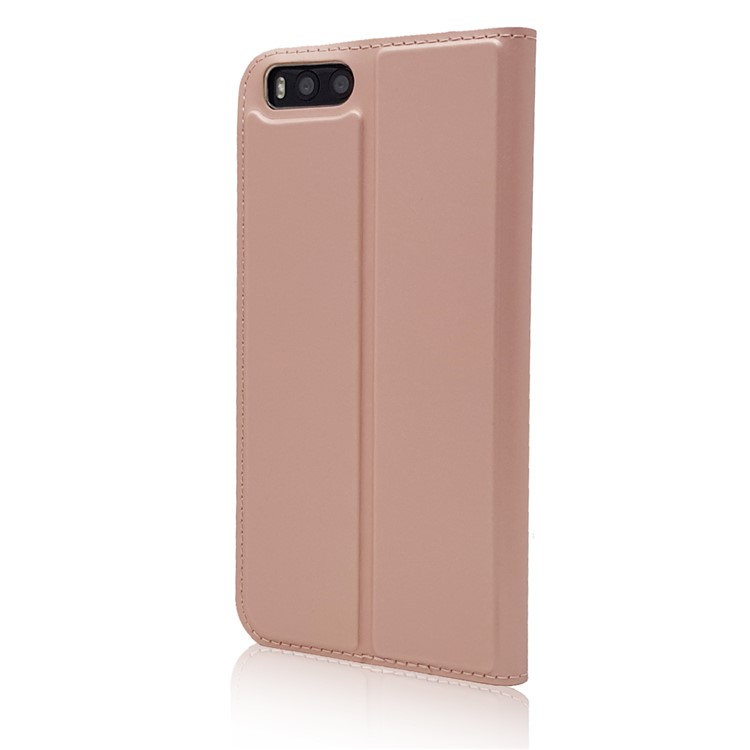 Magnetic Adsorption PU Leather Card Holder Case for Xiaomi Mi Note 3 - Rose Gold-8