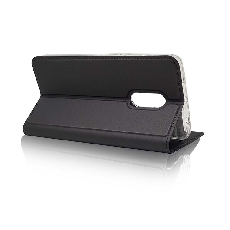 Magnetischer Adsorbierter Lederner Kartenhalterkasten Für Xiaomi Redmi Anmerkung 4 - Schwarz-6