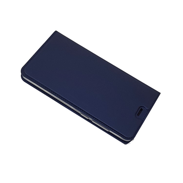 Magnetic Adsorption Leather Stand Case with Card Slot for Xiaomi Redmi Note 4 - Dark Blue-3