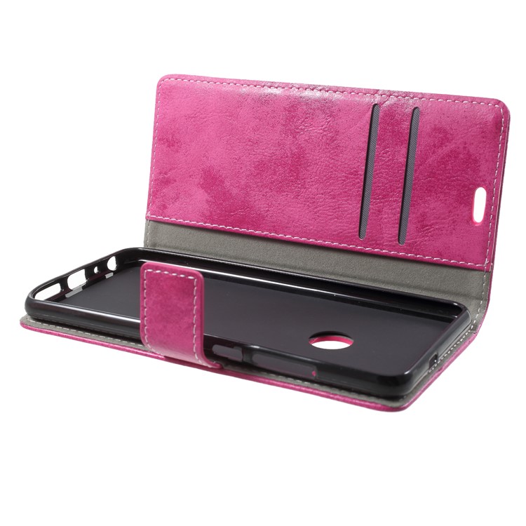 Vintage Style Wallet PU Leather Stand Case for Xiaomi Redmi Note 5 Pro (Dual Camera) / Redmi Note 5 (China) / Mi 6x - Rose-5