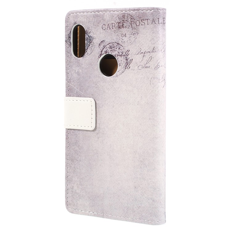Patterned Magnetic Leather Wallet Flip Shell for Xiaomi Redmi Note 5 Pro (Dual Camera) / Redmi Note 5 (China) - Cat Holding Heart-3