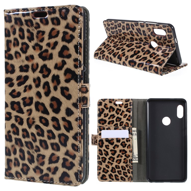 Leopard Pattern Wallet Stand Leather Mobile Case for Xiaomi Redmi Note 5 Pro (Dual Camera) / Redmi Note 5 (China) / Mi 6x-1