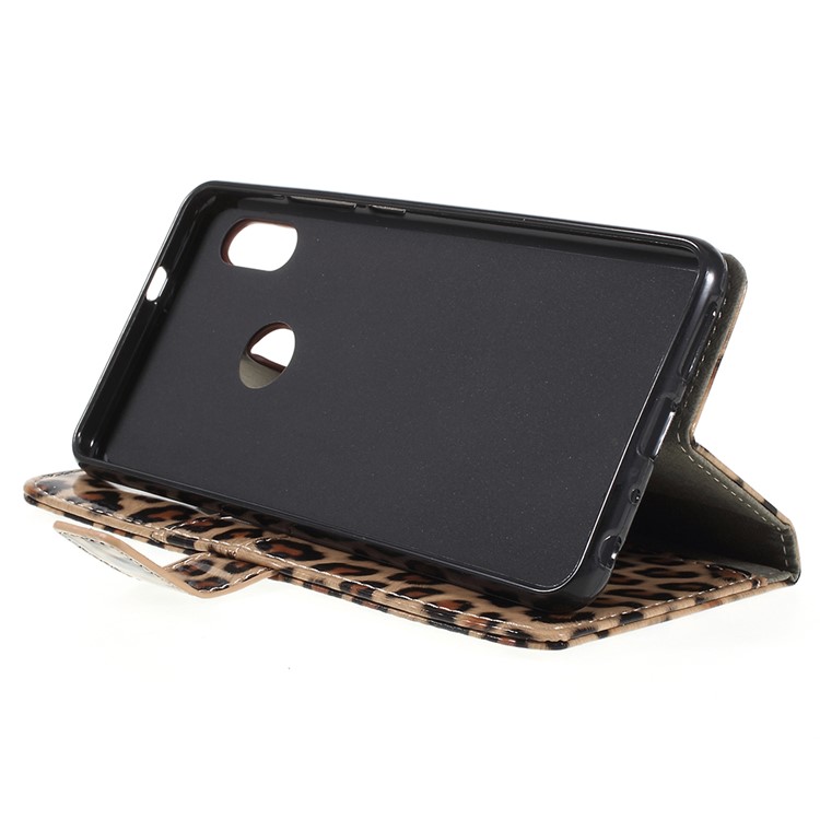 Leopard Pattern Wallet Stand Leather Mobile Case for Xiaomi Redmi Note 5 Pro (Dual Camera) / Redmi Note 5 (China) / Mi 6x-6