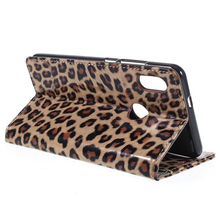 Leopard Pattern Wallet Stand Leather Mobile Case for Xiaomi Redmi Note 5 Pro (Dual Camera) / Redmi Note 5 (China) / Mi 6x-7