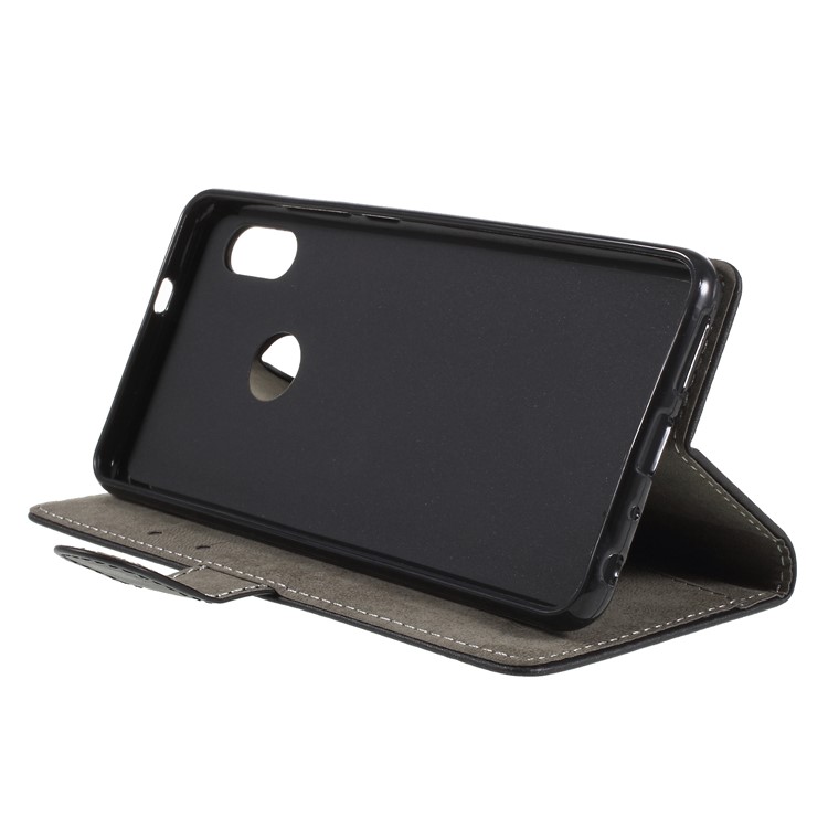 PU Leather Flip Wallet Stand Case for Xiaomi Redmi Note 5 Pro (Dual Camera) / Redmi Note 5 (China) - Black-4