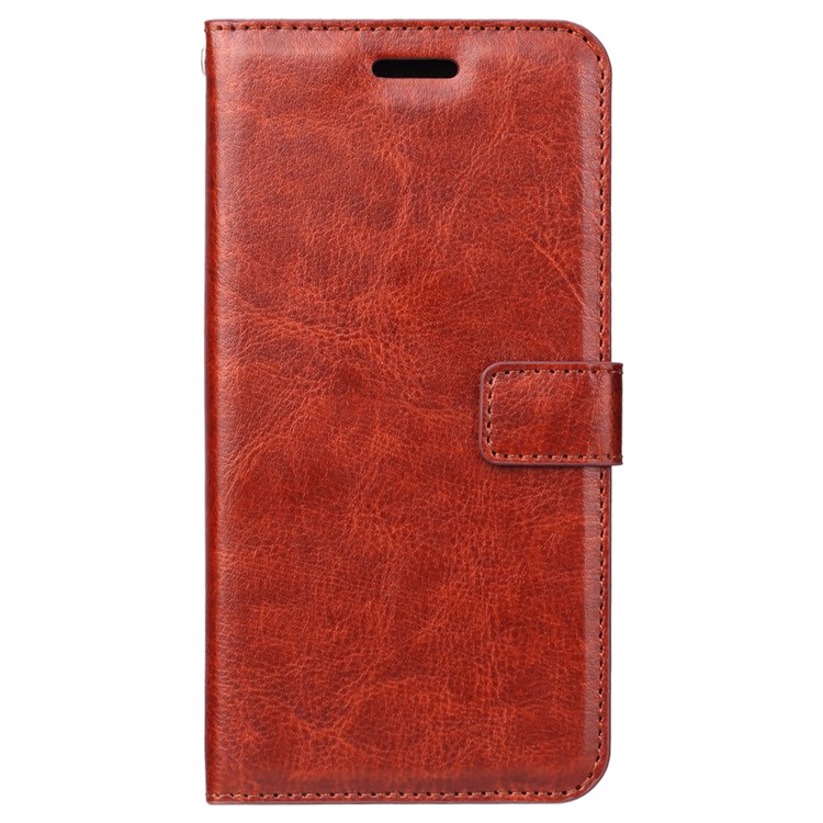 Crazy Horse Texture Stand Leather Phone Casing for Xiaomi Redmi Note 5 (12MP Rear Camera) / Redmi 5 Plus (China) - Brown-2