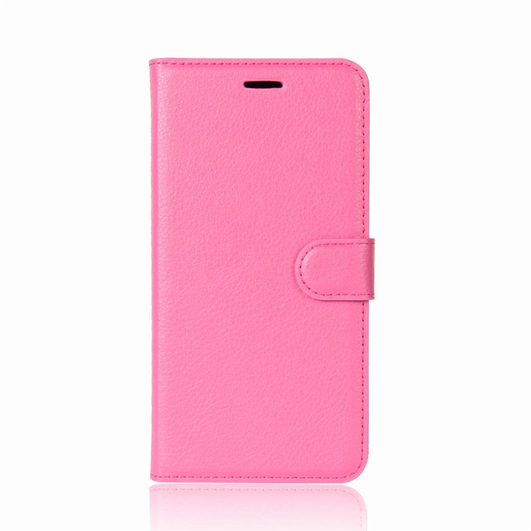 Litchi Skin Cell Celather Cartet Case Para Xiaomi Redmi Note 5 Pro (câmera Dupla) / Redmi Nota 5 (China) - Rosa-2