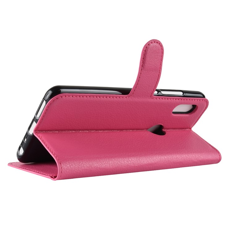 Litchi Skin Leather Wallet Case Cover for Xiaomi Redmi Note 5 Pro (Dual Camera) / Redmi Note 5 (China) - Rose-5