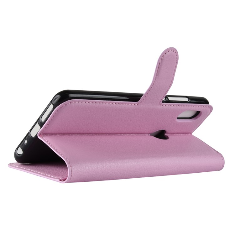 Litchi Skin Wallet Leather Stand Case for Xiaomi Redmi Note 5 Pro (Dual Camera) / Redmi Note 5 (China) - Pink-5