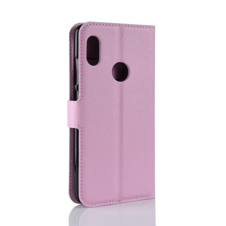 Litchi Skin Wallet Leather Stand Case for Xiaomi Redmi Note 5 Pro (Dual Camera) / Redmi Note 5 (China) - Pink-6