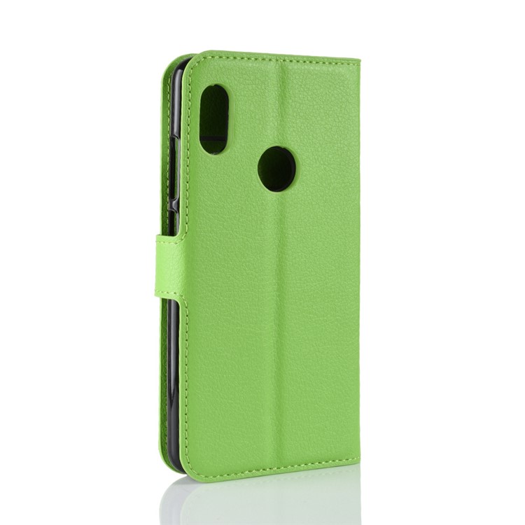 Litchi Skin Wallet Leather Stand Cover for Xiaomi Redmi Note 5 Pro (Dual Camera) / Redmi Note 5 (China) - Green-6