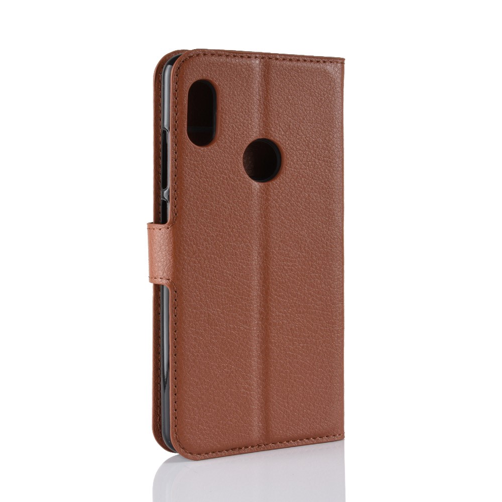 Litchi Skin Wallet Leather Protection Case for Xiaomi Redmi Note 5 Pro (Dual Camera) / Redmi Note 5 (China) - Brown-6