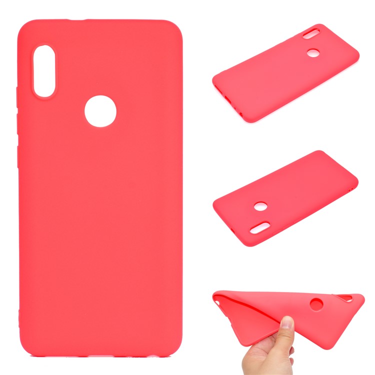 Soft TPU Cover Case for Xiaomi Mi A2 / Mi 6X - Red-1