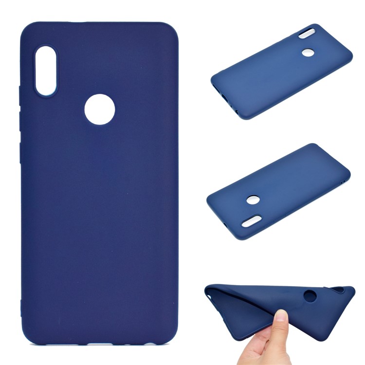 Soft TPU Case Phone Cover for Xiaomi Mi A2 / Mi 6X - Dark Blue-1