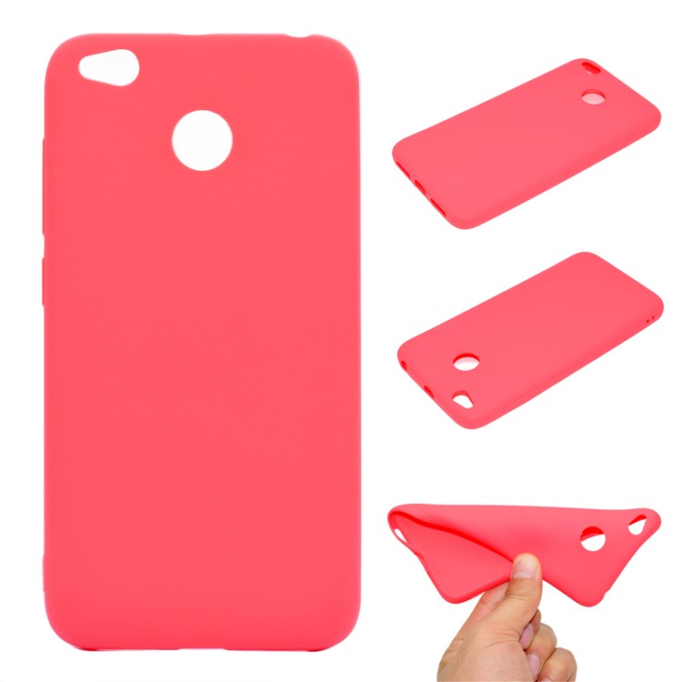 Soft Frosted TPU Cell Phone Casing for Xiaomi Redmi 4X - Red-1