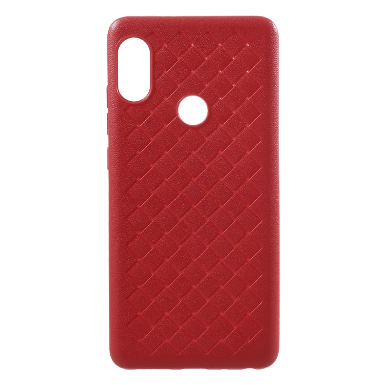 Woven Pattern TPU Ultra Thin Phone Back Casing for Xiaomi Redmi Note 5 Pro (Dual Camera) / Redmi Note 5 (China) / Mi 6x - Red-1
