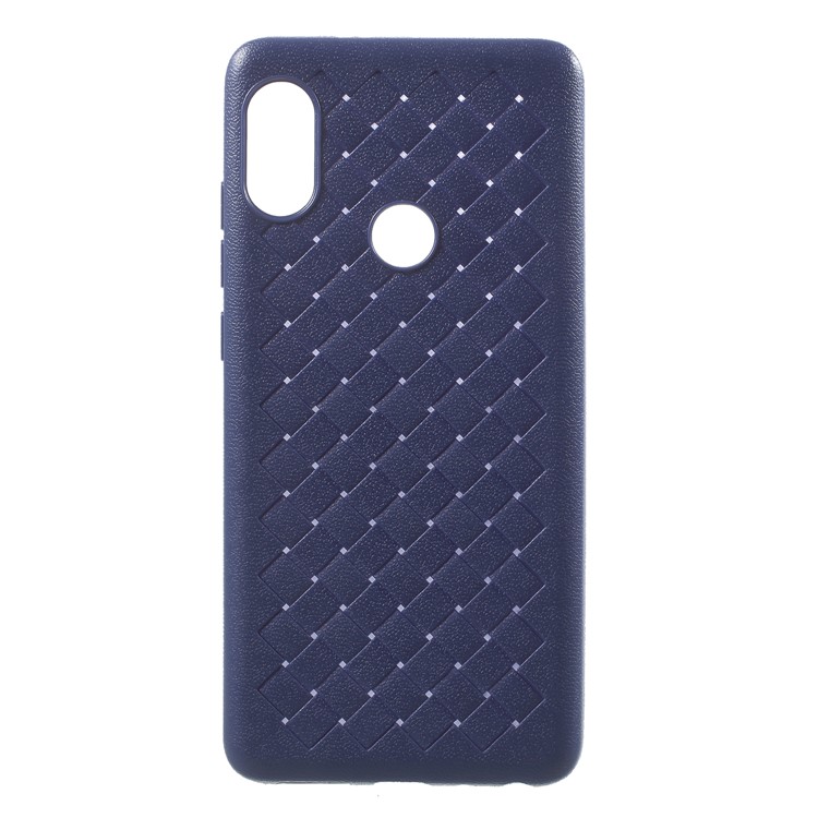 Woven Pattern TPU Featherweight Mobile Cover Accessory for Xiaomi Redmi Note 5 Pro (Dual Camera) / Redmi Note 5 (China) - Blue-1