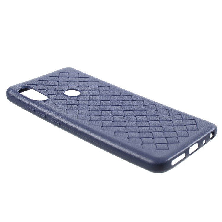 Woven Pattern TPU Featherweight Mobile Cover Accessory for Xiaomi Redmi Note 5 Pro (Dual Camera) / Redmi Note 5 (China) - Blue-2