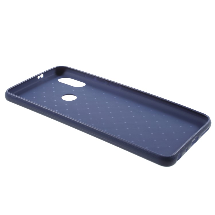 Woven Pattern TPU Featherweight Mobile Cover Accessory for Xiaomi Redmi Note 5 Pro (Dual Camera) / Redmi Note 5 (China) - Blue-3