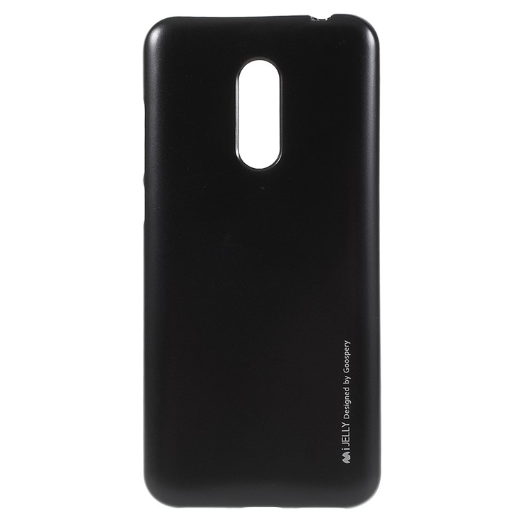 MERCURY GOOSPERY i JELLY Metallic Soft TPU Flexible Back Casing for Xiaomi Redmi Note 5 (For India, 12MP Rear Camera) - Black-1
