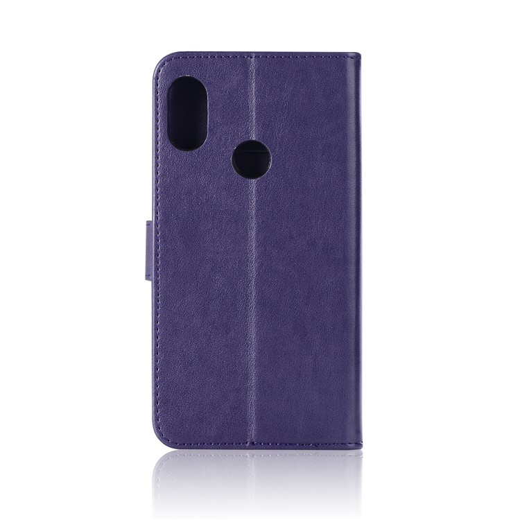 Imprint Dream Catcher Owl Magnetic Wallet PU Leather Stand Mobile Phone Shell for Xiaomi Redmi Note 5 Pro (Dual Camera) / Redmi Note 5 (China) - Purple-5
