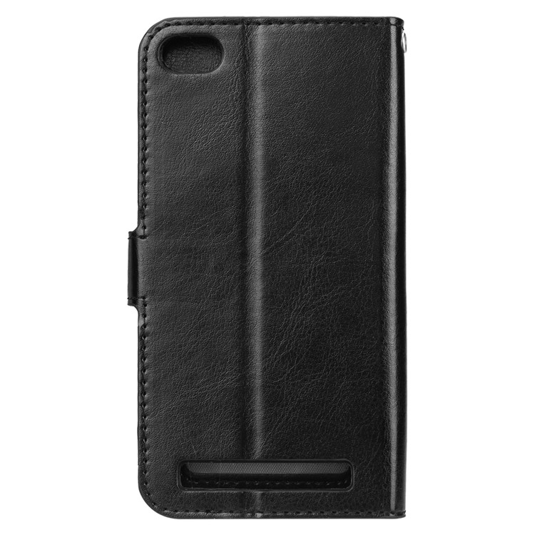 Crazy Horse Texture Wallet Stand Leather Phone Case for Xiaomi Redmi 5A - Black-3