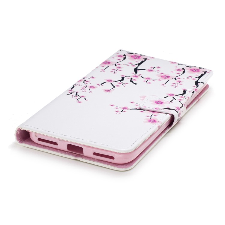 Embossment Pattern Stand Wallet Leather Casing for Xiaomi Redmi Note 5A / Redmi Y1 Lite (India) - Plum Blossom-2