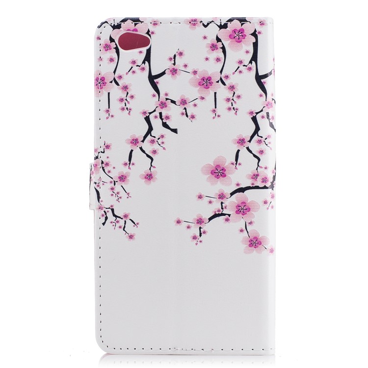 Embossment Pattern Stand Wallet Leather Casing for Xiaomi Redmi Note 5A / Redmi Y1 Lite (India) - Plum Blossom-4