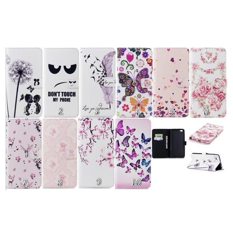 Embossment Pattern Stand Wallet Leather Casing for Xiaomi Redmi Note 5A / Redmi Y1 Lite (India) - Plum Blossom-7