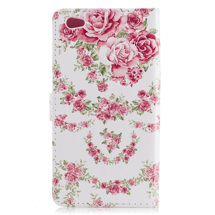 Embossed Pattern Leather Wallet Mobile Stand Case for Xiaomi Redmi Note 5A / Redmi Y1 Lite (India) - Blooming Peonies-4